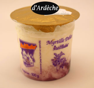 fromage frais myrtille délice Ardèche