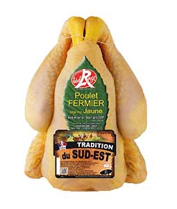 poulet fermier jaune label rouge sud est France